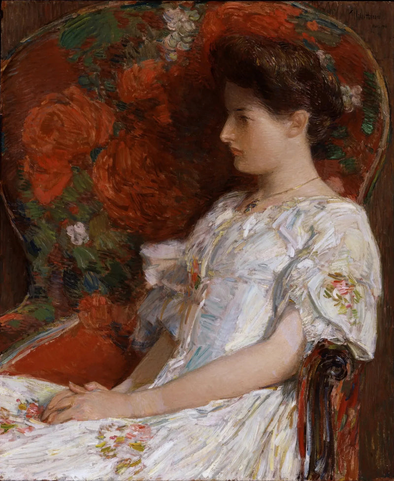 The Victorian chair - Childe Hassam