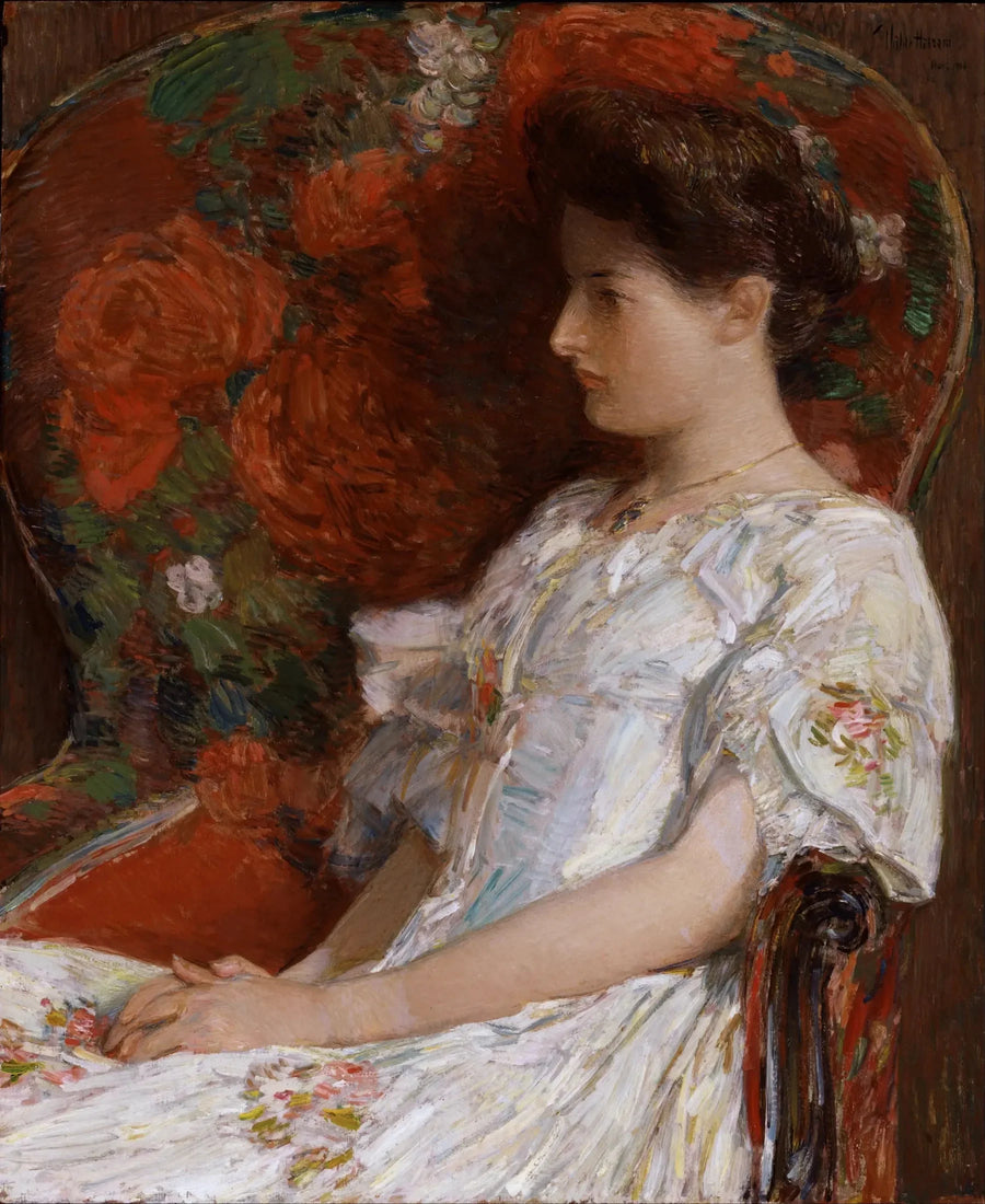 The Victorian chair - Childe Hassam