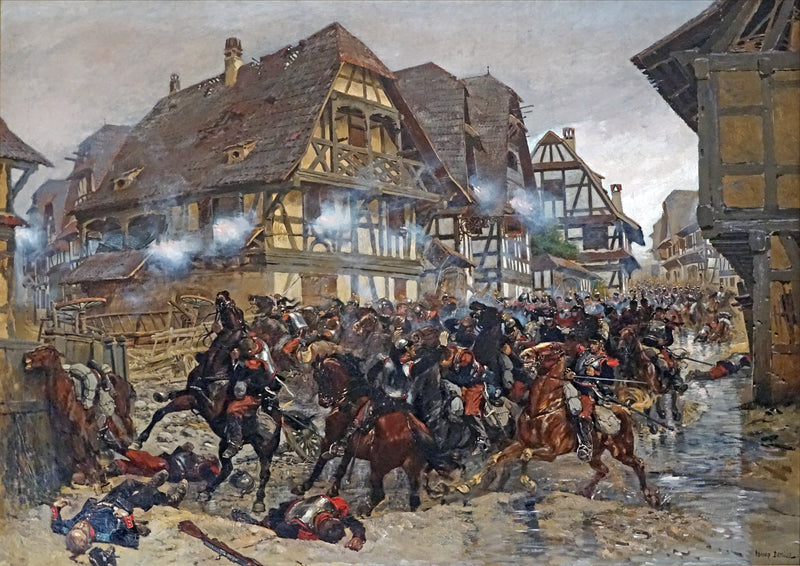 The charge of the 9th cuirassier regiment in the village of Morsbronn - Édouard Detaille