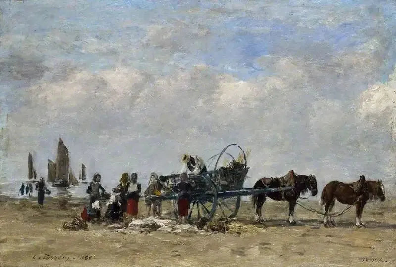 The Fish Cart, Berck - Eugène Boudin