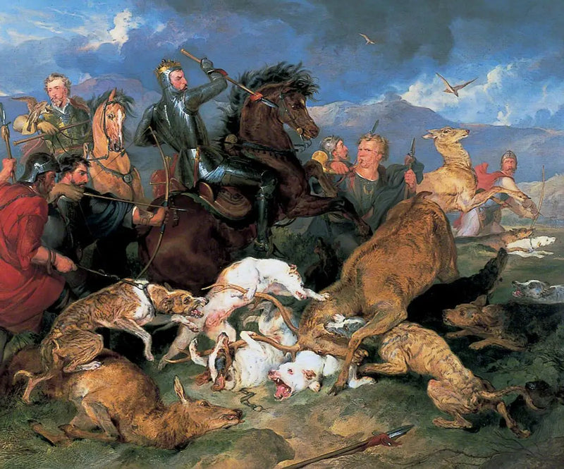 The Hunt at Chevy Chase - Edwin Henry Landseer