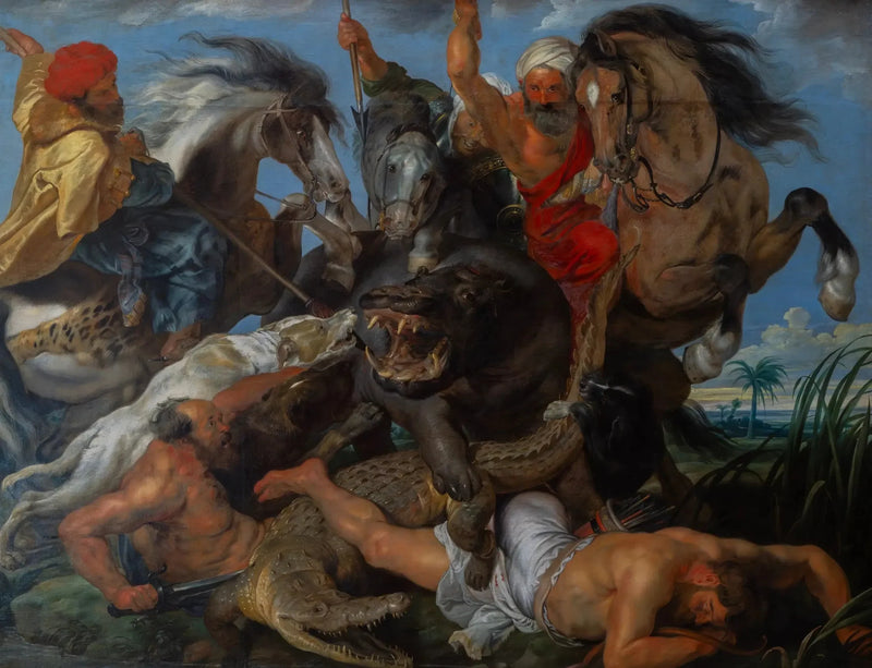 The Hippopotamus and Crocodile Hunt - Peter Paul Rubens