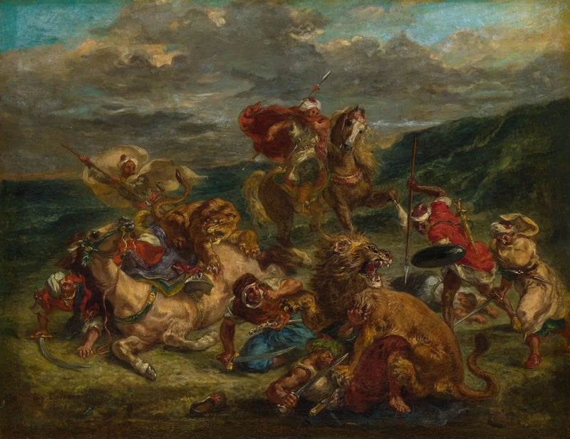 The Lion Hunt - Eugène Delacroix