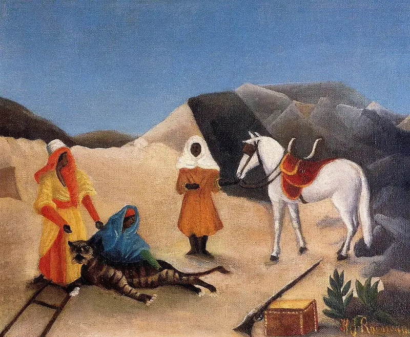 The Tiger Hunt - Henri Rousseau