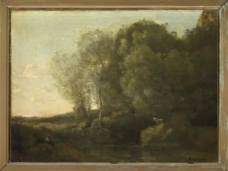 The Goat on the Rock - Jean-Baptiste Camille Corot