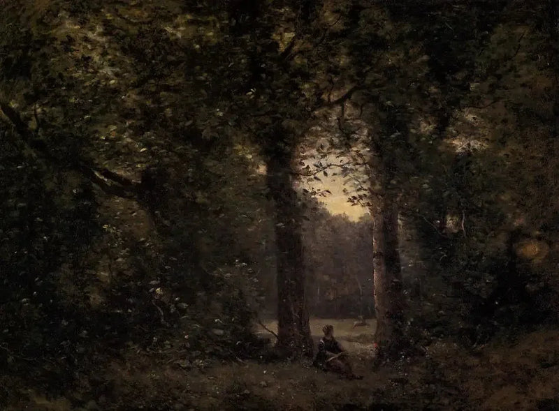 The Clearing, Souvenir of Ville-d'Avray - Jean-Baptiste Camille Corot
