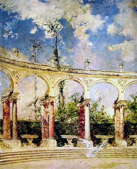 The Colonnade at Versailles - Giovanni Boldini