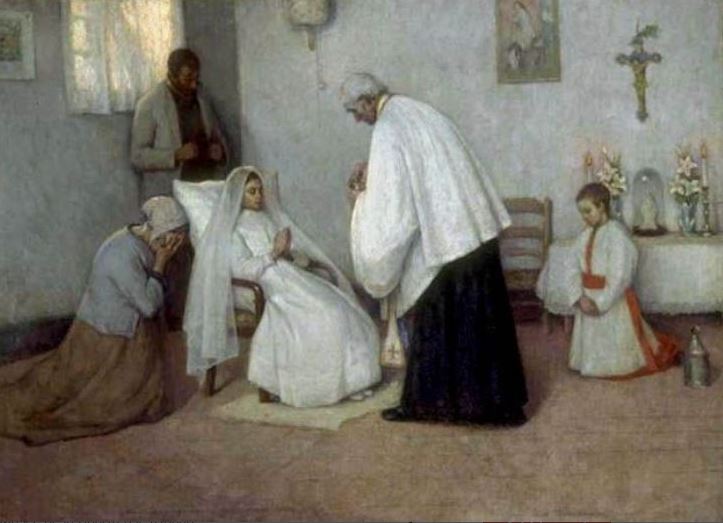 The Communion in Extremis - Henri Le Sidaner