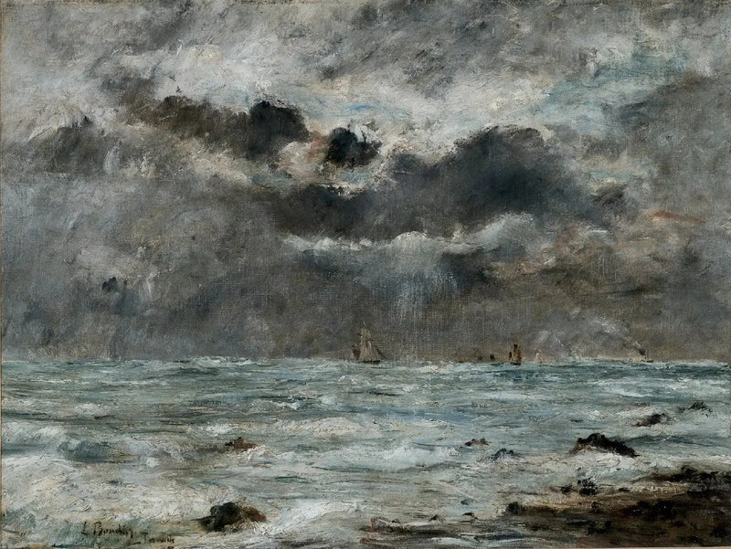 The Coast at Trouville - Eugène Boudin