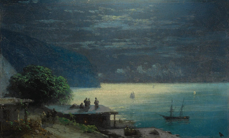 The Crimean Coast under Moonlight - Ivan Aïvazovski