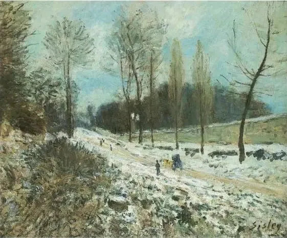 The Heart-Flight Coast at Marly under the Snow - Alfred Sisley