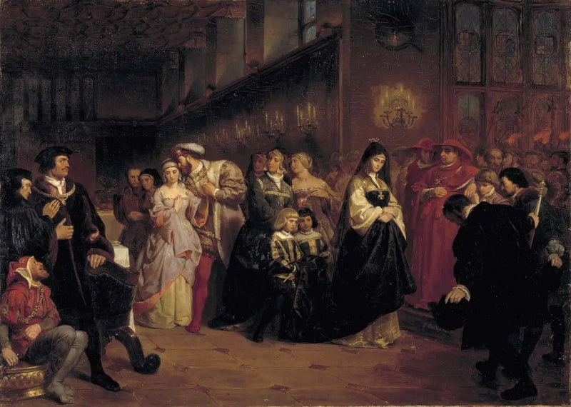 The Courtyard of Anne Boleyn - Emanuel Leutze