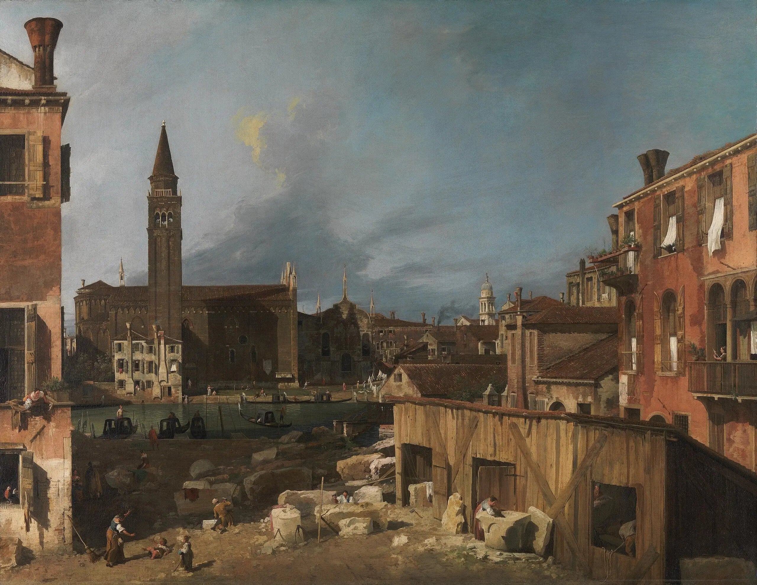 La Cour du tailleur de pierre - Canaletto - Alpha Reproduction