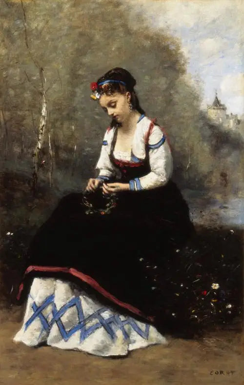 The Flower Crown - Jean-Baptiste Camille Corot