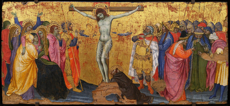 The Crucifixion with Saint Francis Kneeling Bearing the Stigmata - Taddeo di Bartolo