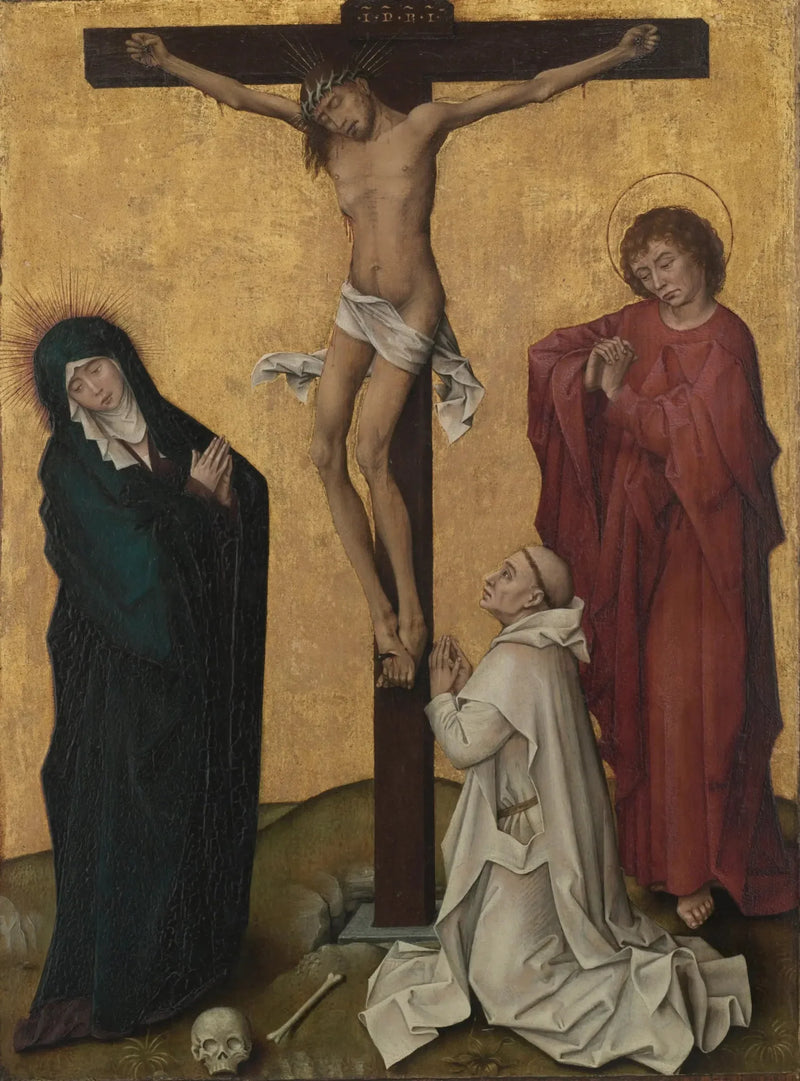 The Crucifixion with a Carthusian Monk - Rogier van der Weyden