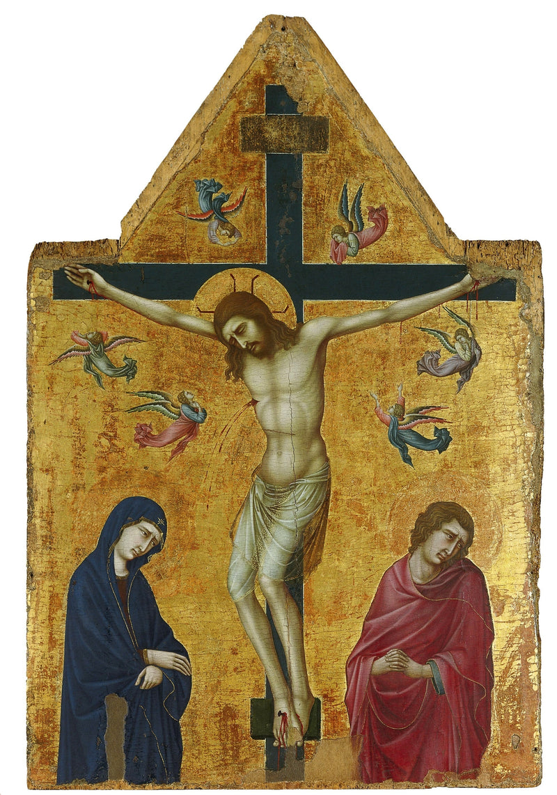 The Crucifixion with the Virgin, Saint John and the Angels - Ugolino di Nerio