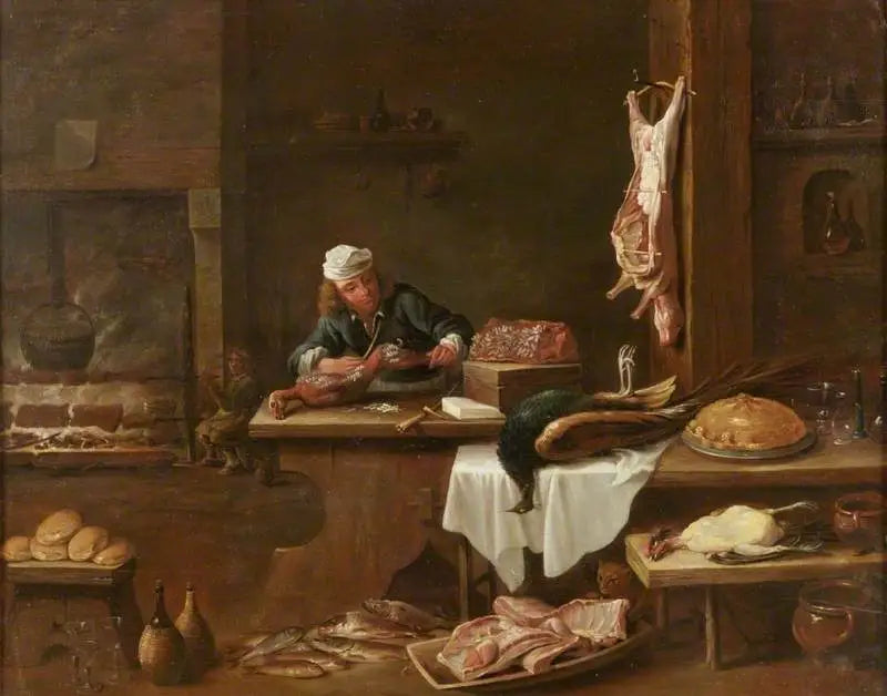 The kitchen of a Dutch manor - David Teniers the Younger