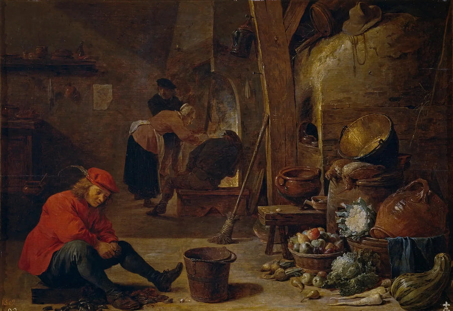 The Kitchen - David Teniers the Younger