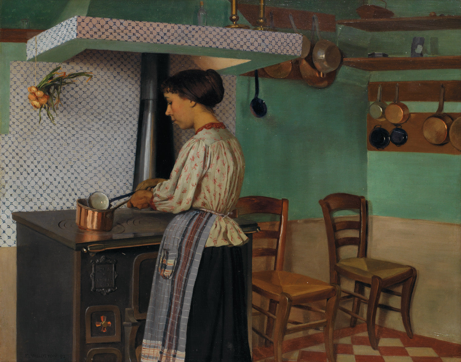 The Cook at the Stove - Félix Vallotton