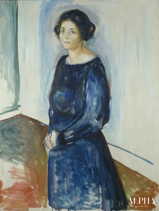 La dame en bleu - Edvard Munch - Reproductions de tableaux et peintures haut de gamme