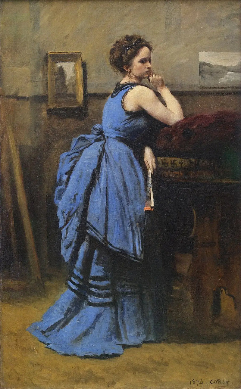 The Lady in Blue - Jean-Baptiste Camille Corot