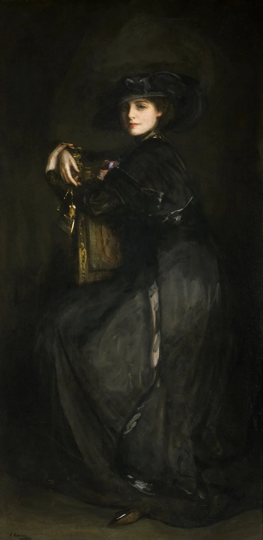 The Woman in Black (Mrs. Trevor) - John Lavery