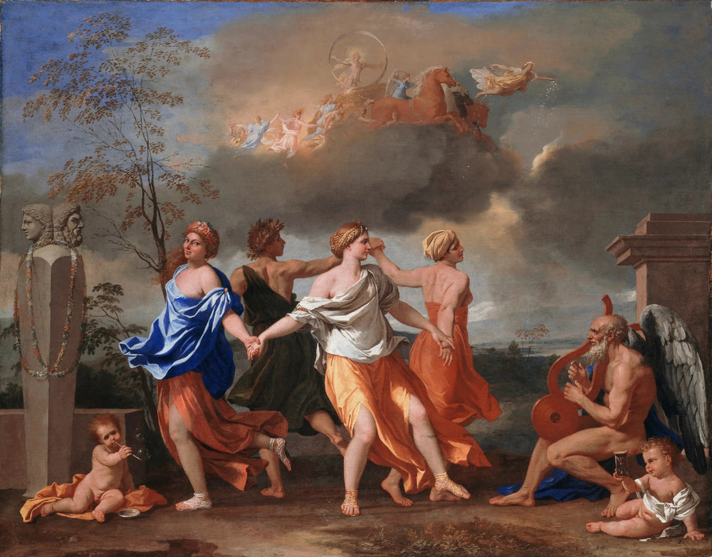 La Danse de la vie humaine - Nicolas Poussin image 1 tableau peint à l’huile sur toile