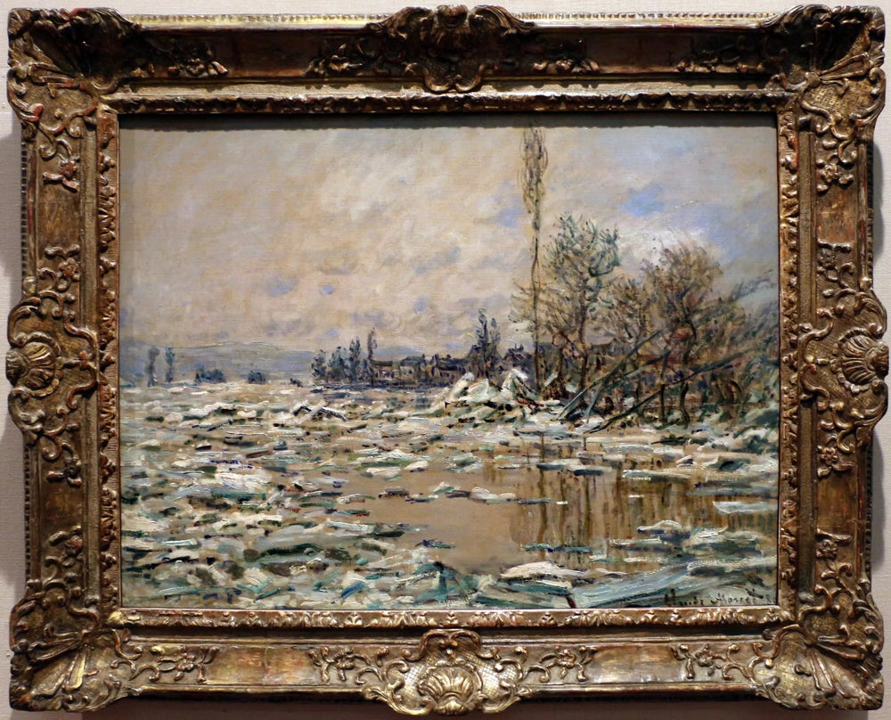 La Débâcle, Temps Gris - Claude Monet image 1 reproduction de peinture à l’huile
