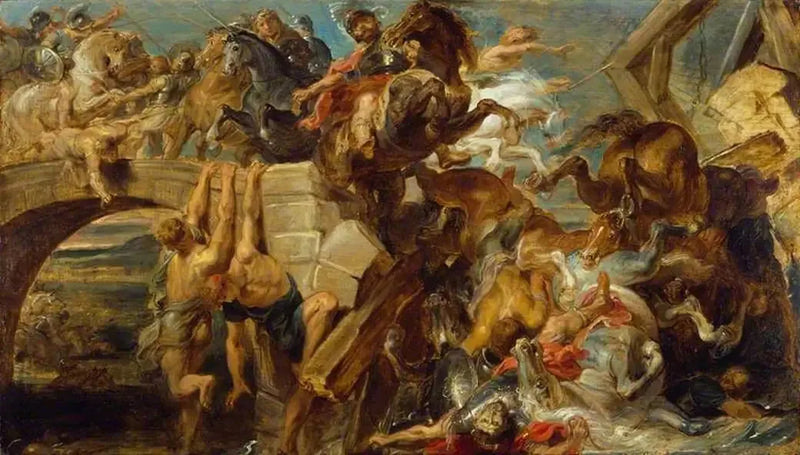 The Defeat and the Death of Maxence - Peter Paul Rubens