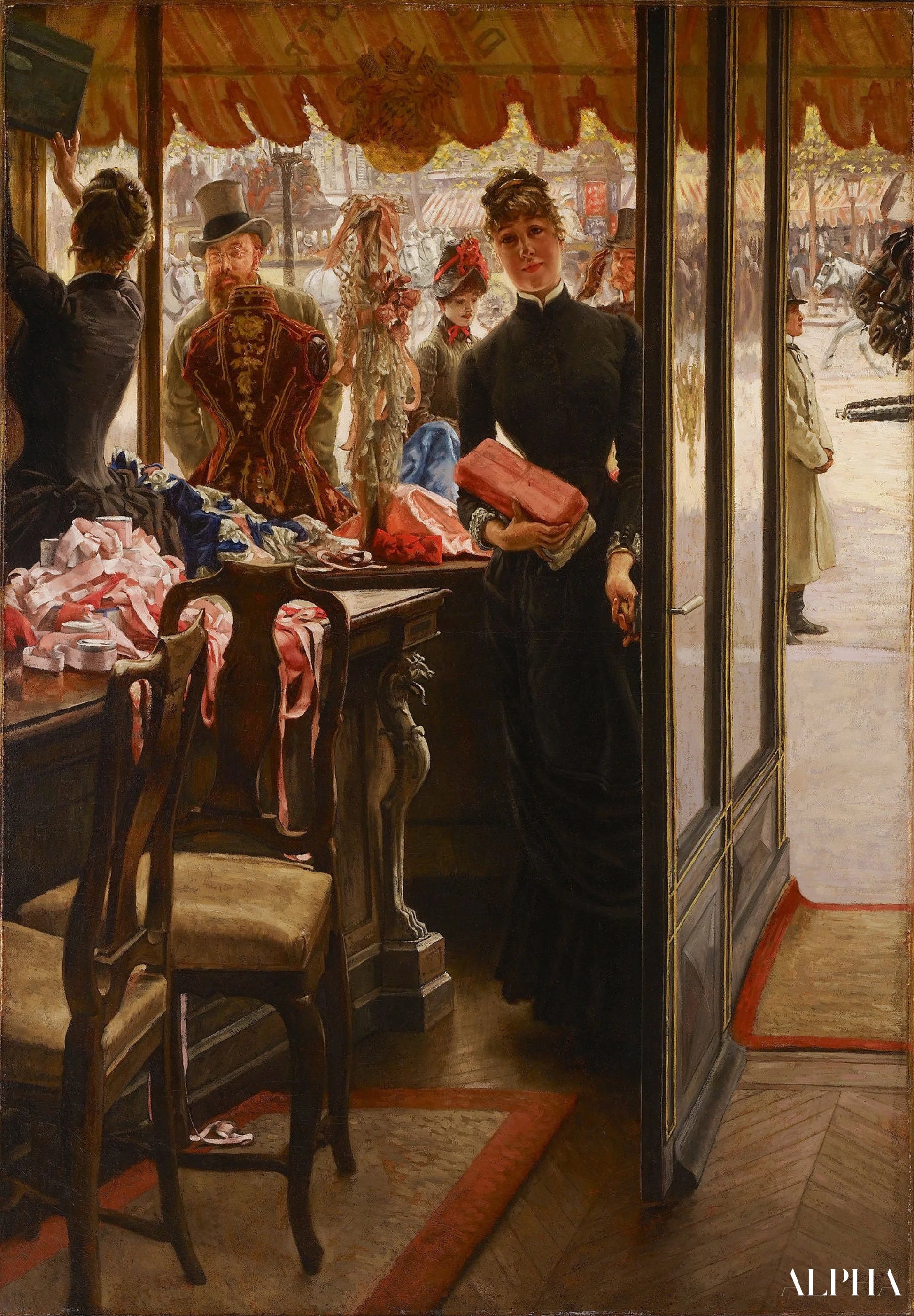 The Shop Girl - James Tissot - High-end reproductions of paintings and artworks
