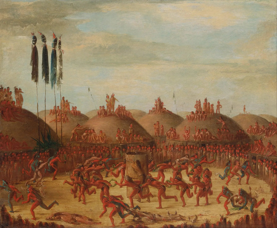 The Last Race, Mandan O-kee-pa Ceremony - George Catlin