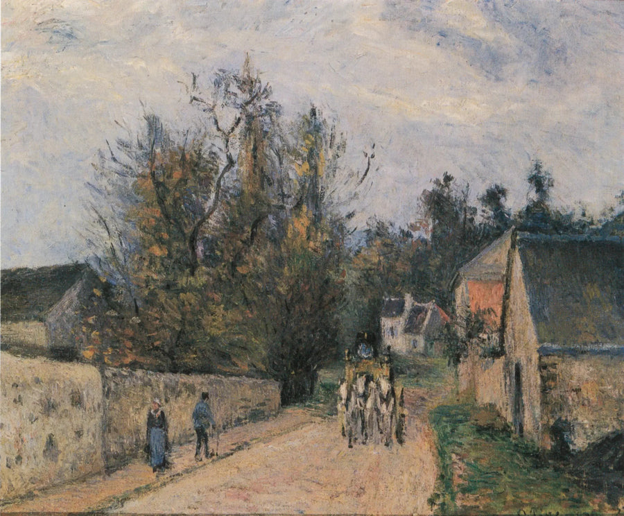 The Stagecoach, road from Ennery to the Hermitage, Pontoise - Camille Pissarro