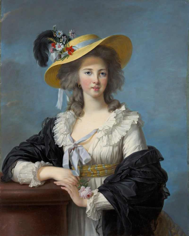 The Duchess of Polignac wearing a straw hat - Élisabeth Vigée Le Brun