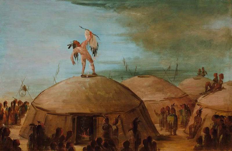 The fabrication of the rain chez les Mandan - George Catlin