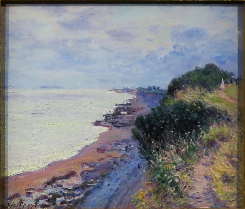 The Cliff at Penarth, Evening, Stormy Weather - Alfred Sisley