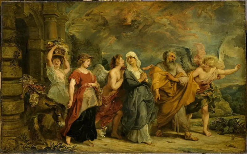 The Family of Lot Leaving Sodom - Peter Paul Rubens