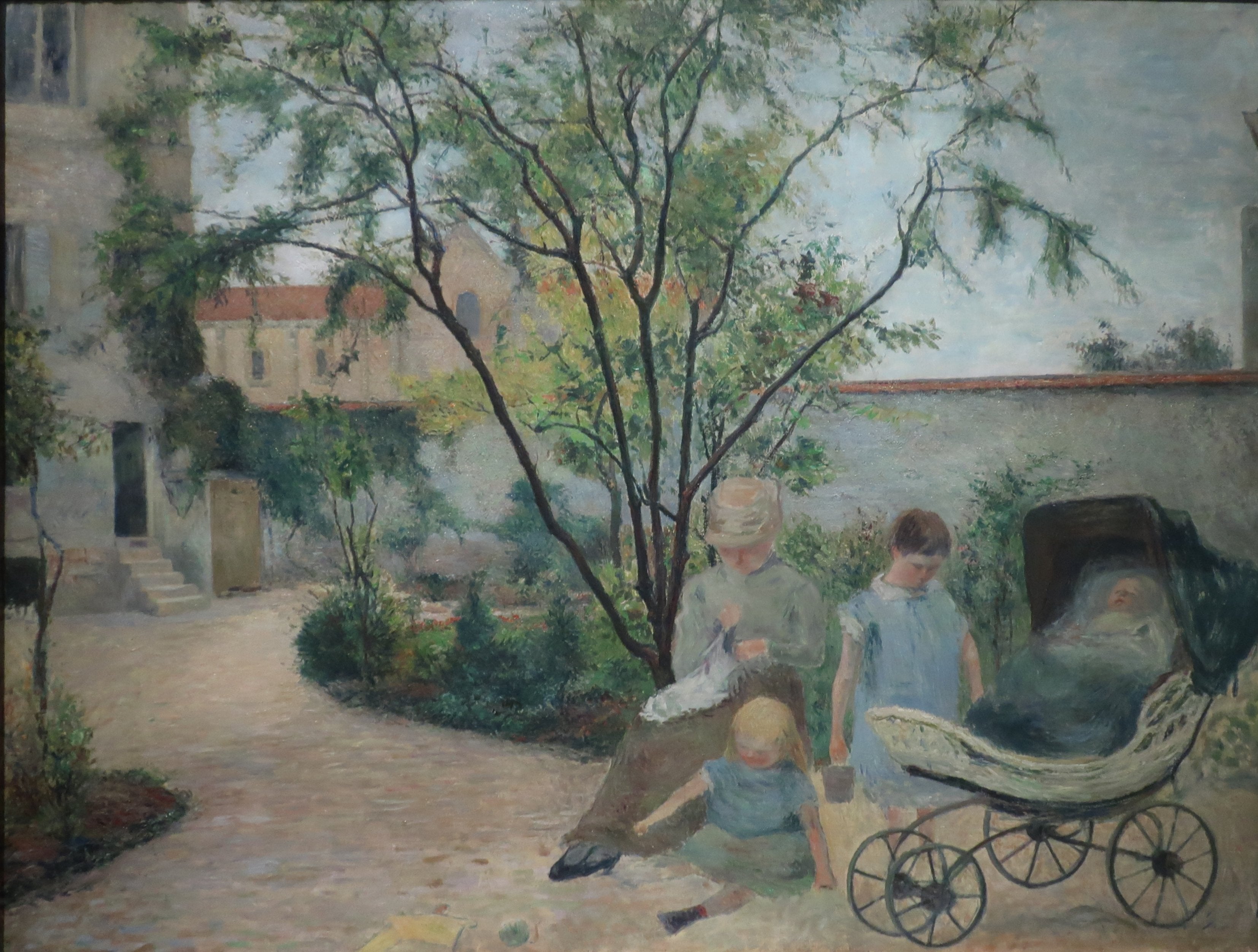 The Painter's Family in the Garden, Carcel Street - Paul Gauguin