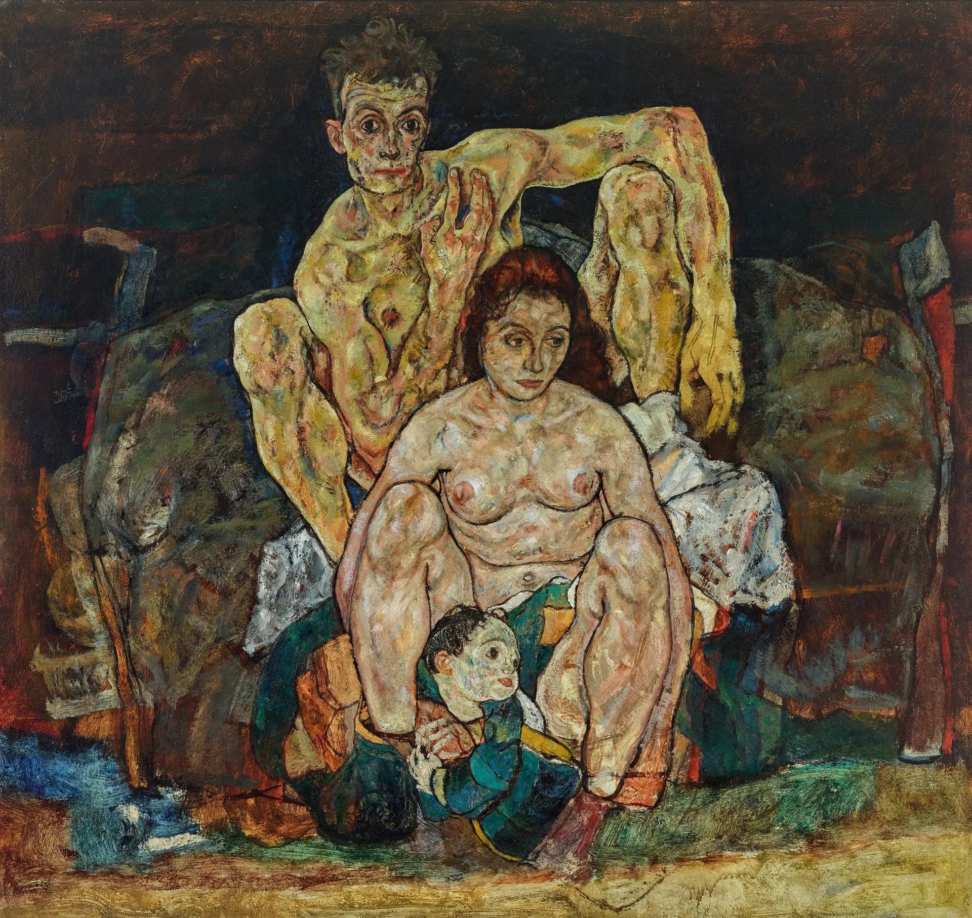 La Famille - Egon Schiele image 1 reproduction artisanale de tableau