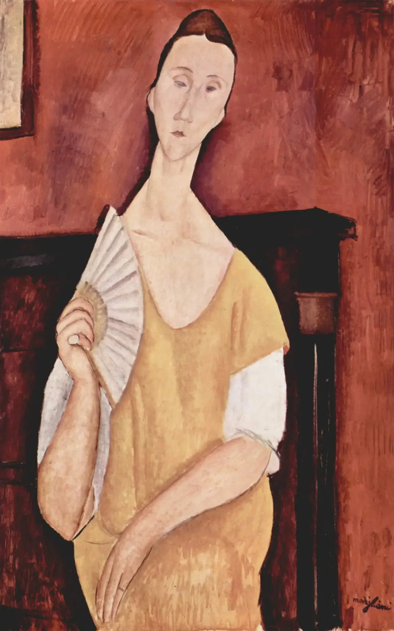 The Woman with a Fan - Amedeo Modigliani