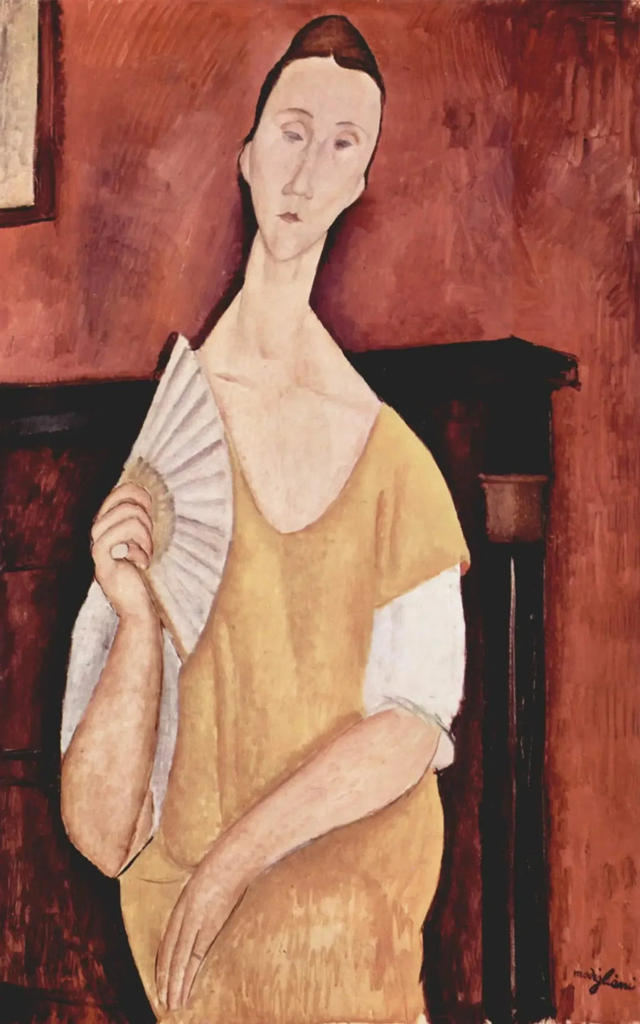 The Woman with a Fan - Amedeo Modigliani