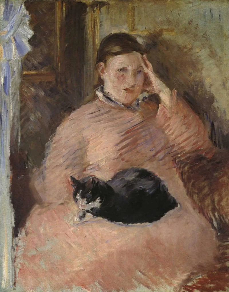The Woman with the Cat - Édouard Manet