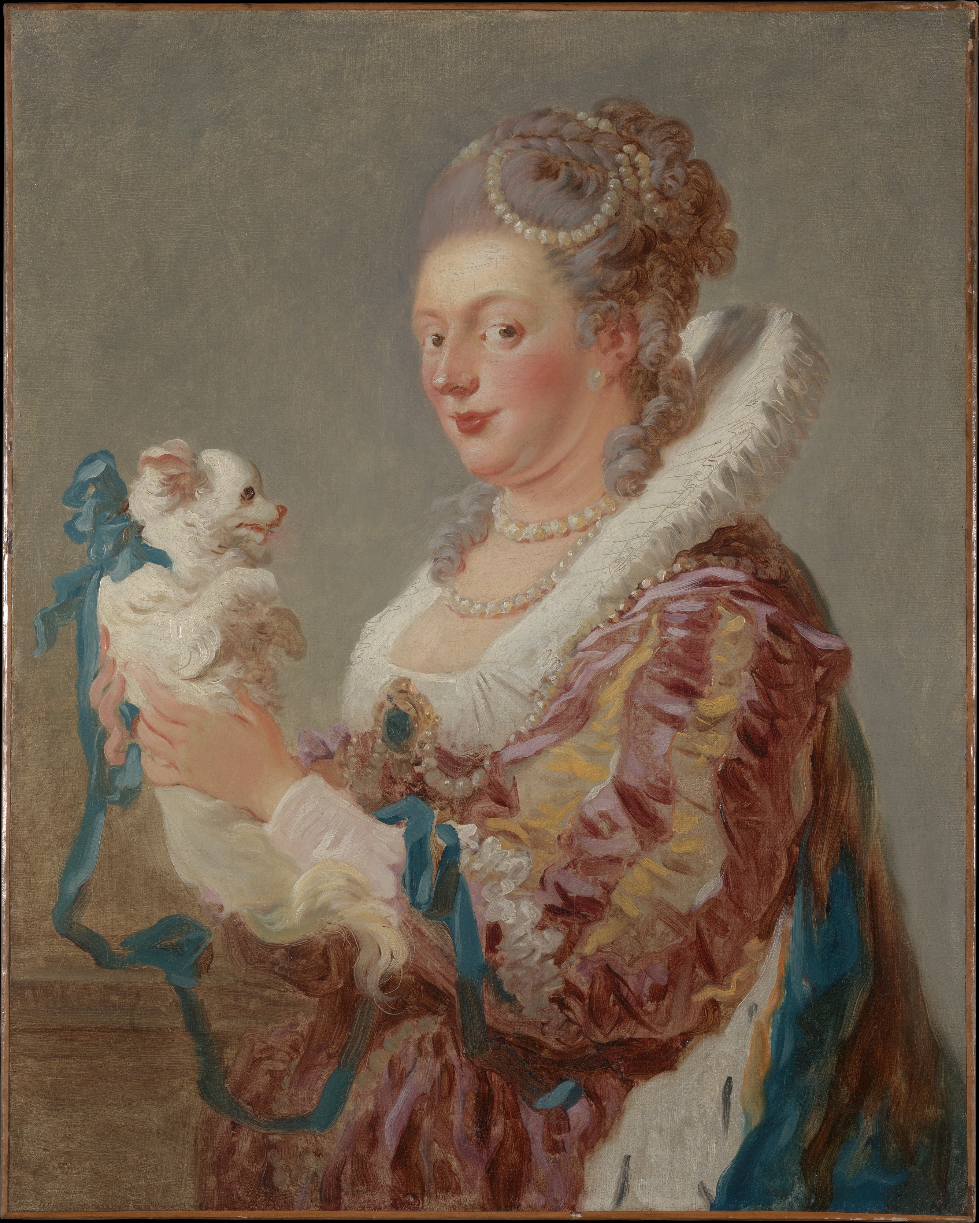 The Woman with the Dog - Jean-Honoré Fragonard