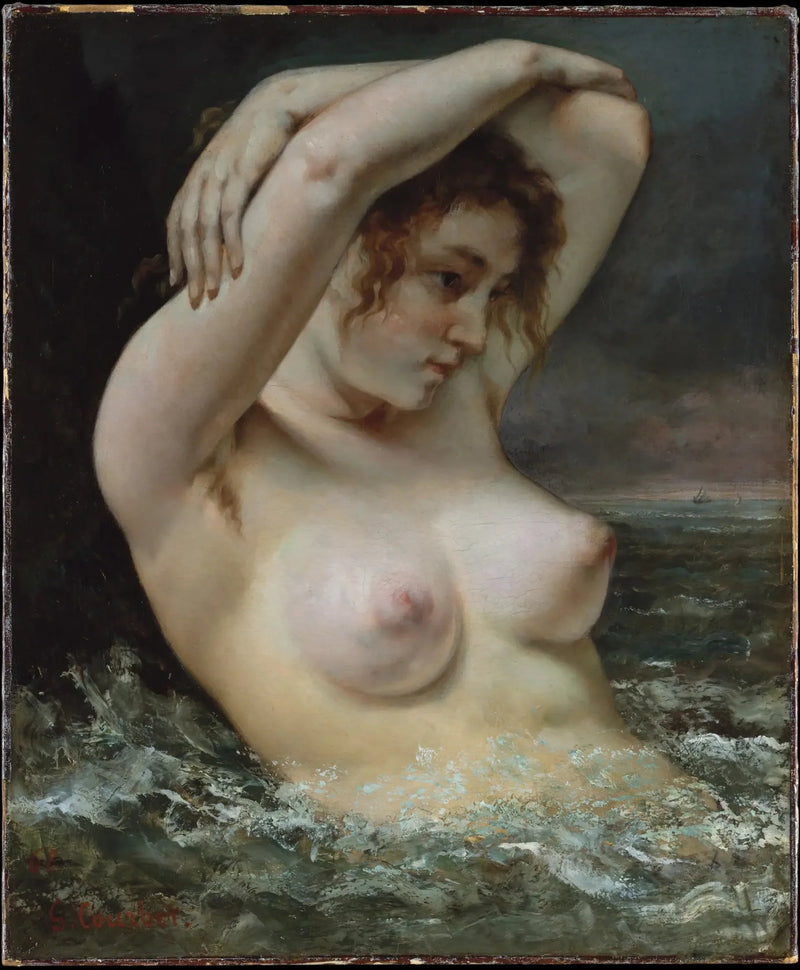 The Woman in the Waves - Gustave Courbet