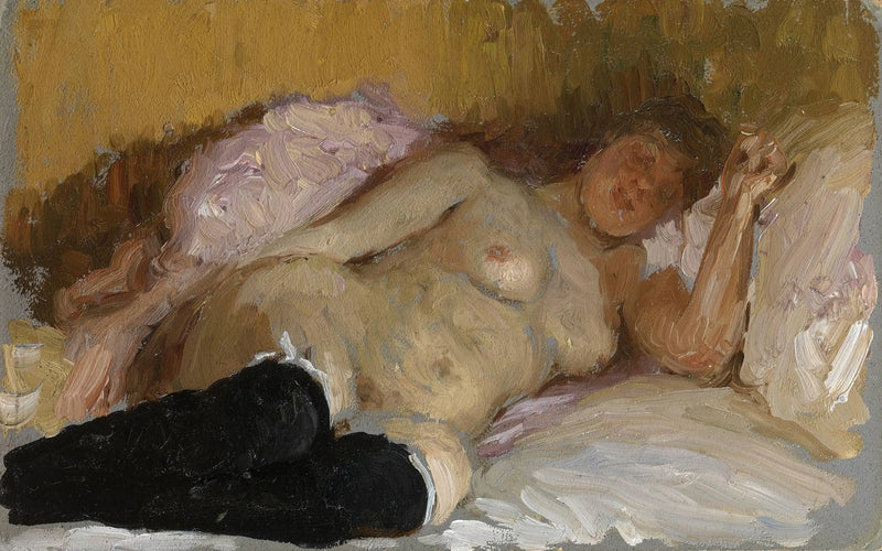 The woman of the artist Natalia Nordman sleeping - Ilya Repin