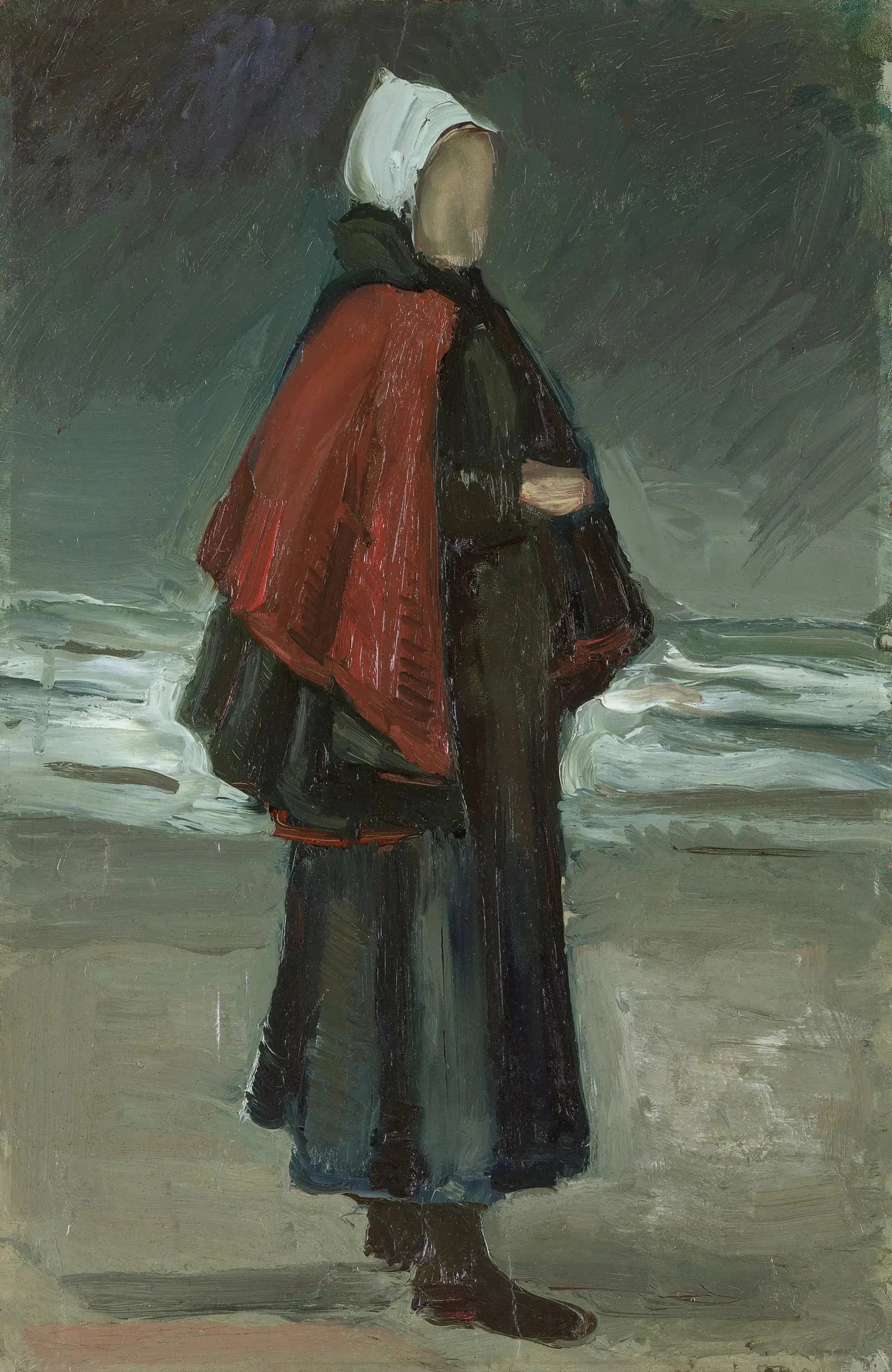 La femme du pêcheur sur la plage - Vincent van Gogh image 1 reproduction artisanale de tableau