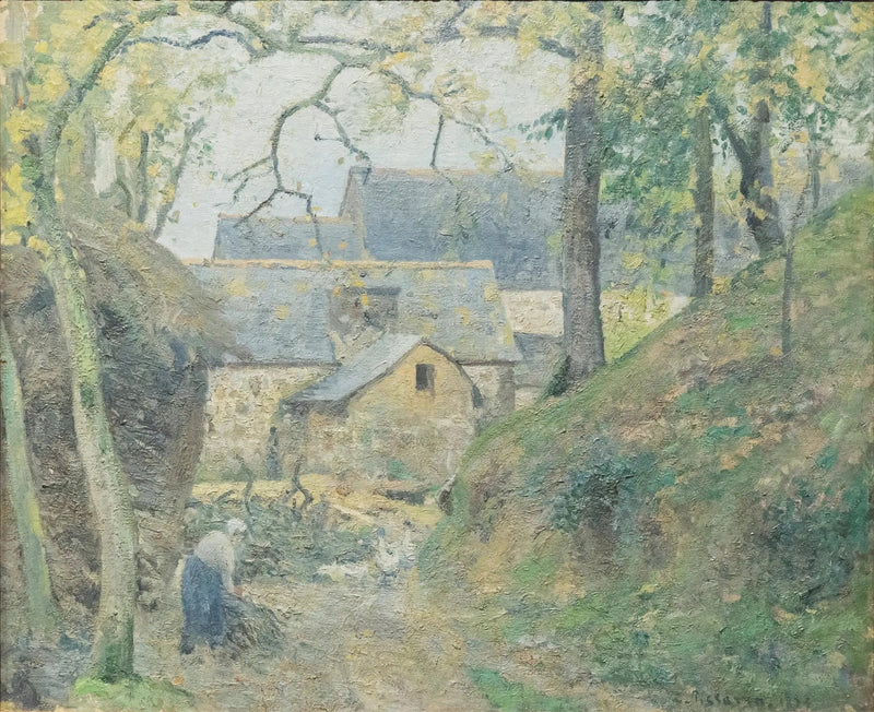 The Farm at Montfoucault - Camille Pissarro