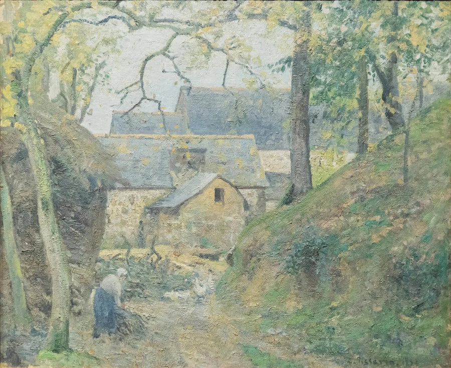 The Farm at Montfoucault - Camille Pissarro