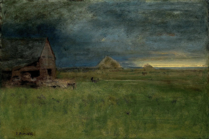 The solitary farm, Nantucket - George Inness
