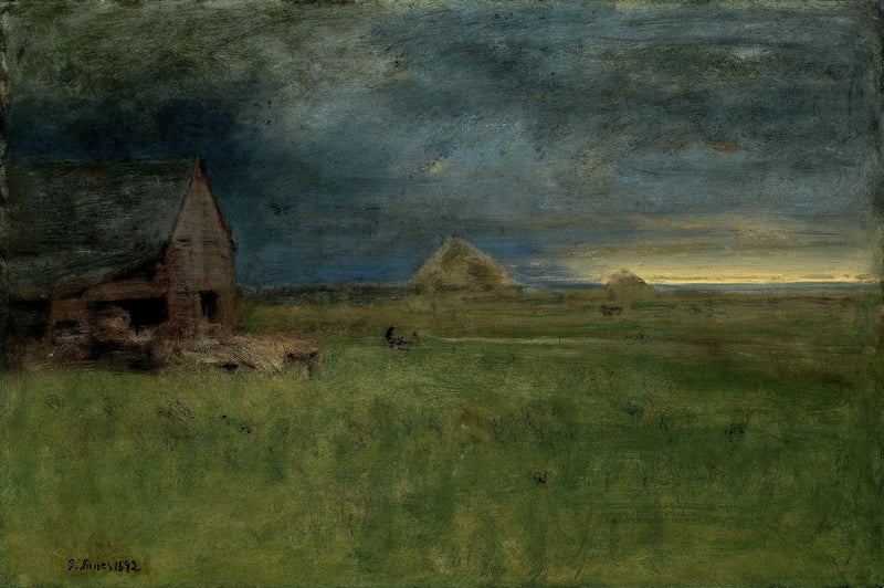 The solitary farm, Nantucket - George Inness